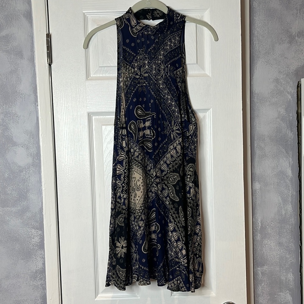 FREE PEOPLE Paisley Shirt Dress